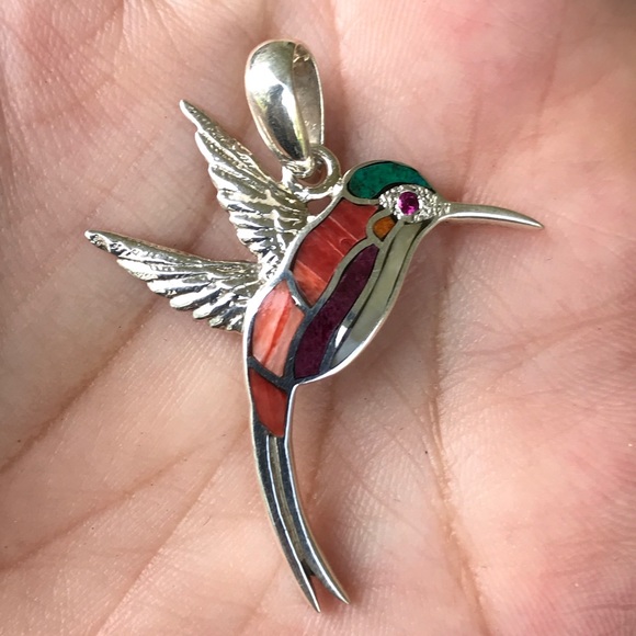 Silverskylight Jewelry - Sterling silver hummingbird & semi precious stones